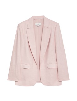 Linen Rich Relaxed Single Breasted Blazer