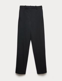 Straight Leg Trousers with Stretch