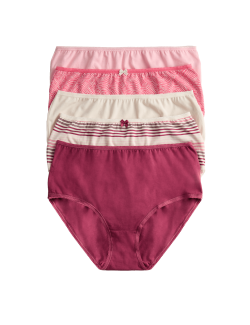 5pk Cotton Lycra™ Printed High Rise Shorts