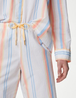 Pruhovaná pyžamová souprava z čisté bavlny