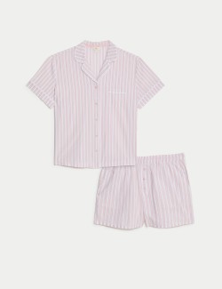 Cool Comfort™ Pure Cotton Striped Shortie Set