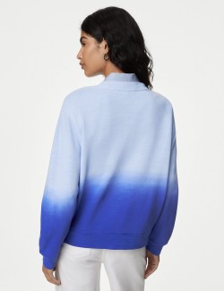 Pure Cotton Ombre Slub Sweatshirt