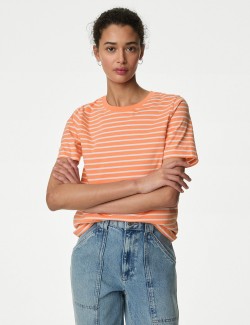 Pure Cotton Striped Everyday Fit T-Shirt