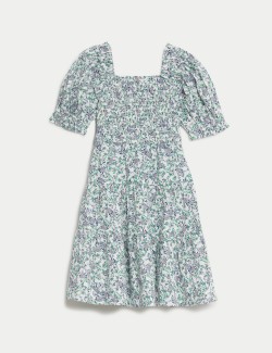 Pure Cotton Mini Me Floral Tiered Dress (2-8 Yrs)