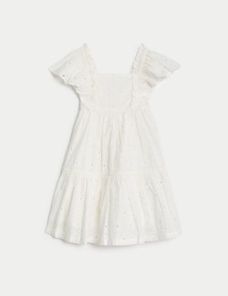 Nabírané šaty z čisté bavlny (2–8 let)