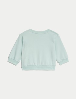 Cotton Rich Slogan Sweatshirt (0-3 Yrs)