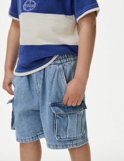 Džínové kapsáčové šortky (2–8 let)