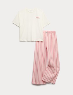 Pure Cotton Striped Pyjamas (6-16 Yrs)