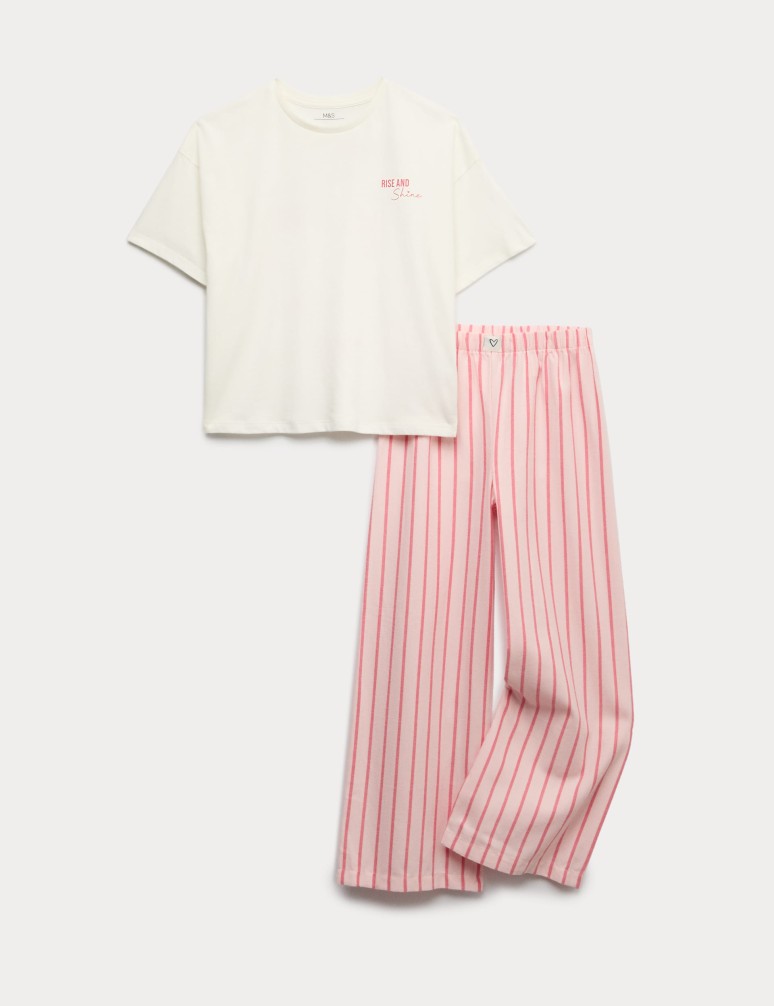 Pure Cotton Striped Pyjamas (6-16 Yrs)