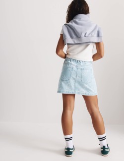 Pure Cotton Floral Denim Skirt (2-16 Yrs)