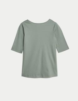 Pure Cotton Scoop Back Top