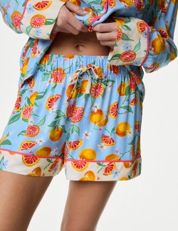 Květované pyžamové šortky