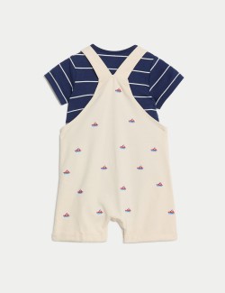 2pc Cotton Rich Striped Boat Outfit (0-36 Mths)