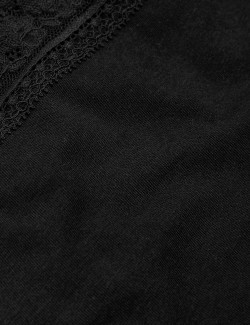 Krajkové midi kalhotky z bavlny s lycrou, 5 ks v balení