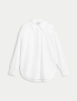 Vyšívaná košile z čisté bavlny s límečkem