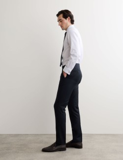 Tailored Fit Pure Wool Twill Suit Trousers