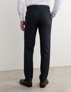 Tailored Fit Pure Wool Twill Suit Trousers