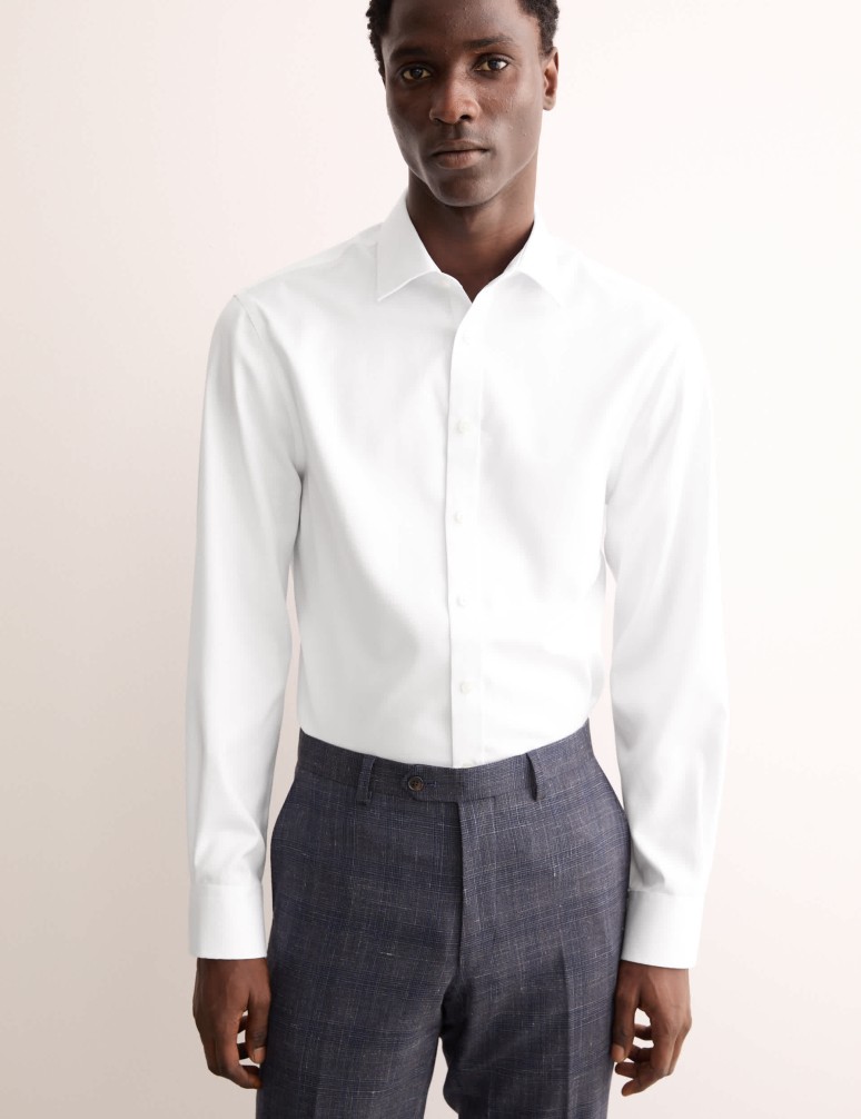 Tailored Fit Luxury Cotton Textured Shirt