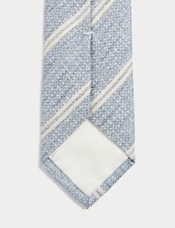 Slim Striped Pure Silk Tie
