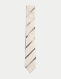 Slim Striped Pure Silk Tie