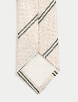 Slim Striped Pure Silk Tie