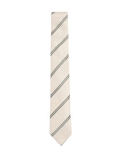 Slim Striped Pure Silk Tie
