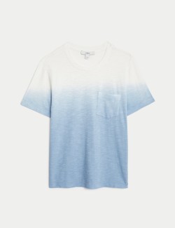 Tričko z čisté bavlny s ombré efektem