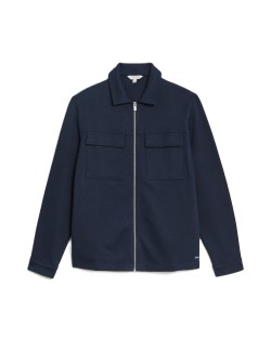 Cotton Rich Textured Overshirt