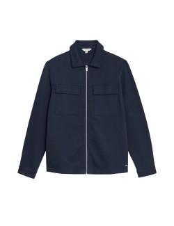 Cotton Rich Textured Overshirt