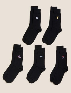 5 párů ponožek s fotbalovým...