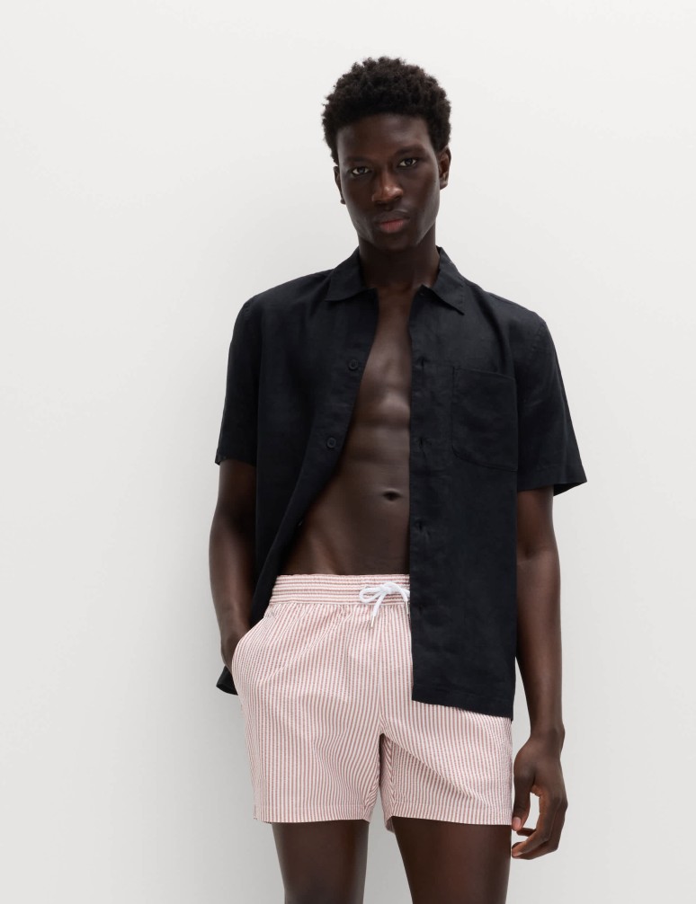 Plavecké šortky z mačkaného materiálu