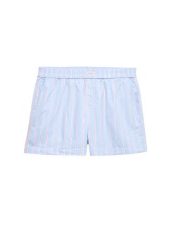 Pruhované pyžamové šortky z čisté bavlny