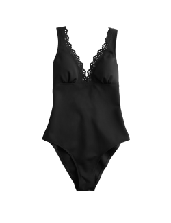 Plavky s tvarovaným lodičkovým lemem