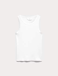 Žebrovaná vesta s bavlnou a modalem