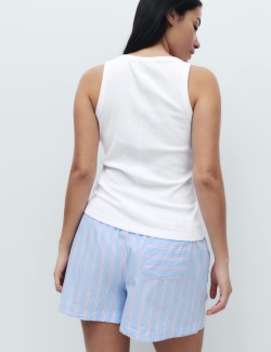 Žebrovaná vesta s bavlnou a modalem