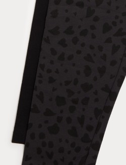 2 Pack Cotton Rich Leggings (6-16 Years)