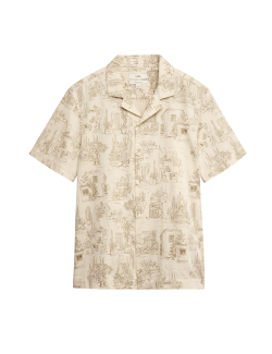 Pure Cotton Printed Short Sleeve Shirt