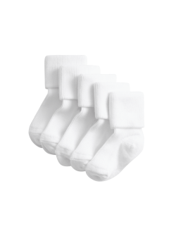 Balení 5 párů dětských ponožek s vysokým podílem bavlny (0–24 měsíců)