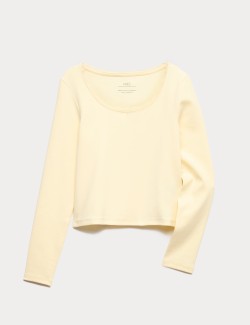 Cotton Rich Lace Trim Top