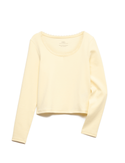 Cotton Rich Lace Trim Top