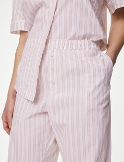 2pk Cool Comfort™ Pure Cotton Striped Pyjama Bottoms