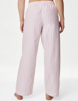 2pk Cool Comfort™ Pure Cotton Striped Pyjama Bottoms