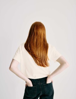 Pure Cotton Heart Embellished T-Shirt (6-16 Yrs)