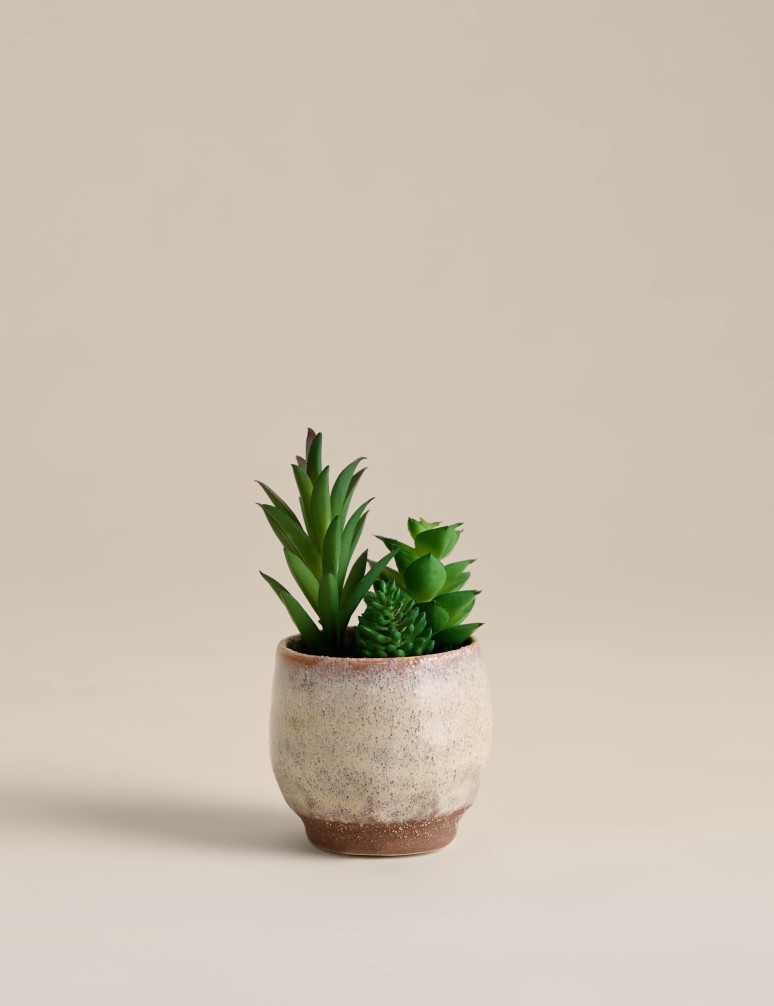 Artificial Mini Succulent in Ceramic Pot