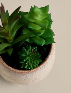 Artificial Mini Succulent in Ceramic Pot