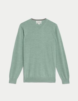 Pure Extra Fine Merino Wool Crew Neck Jumper