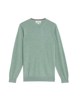 Pure Extra Fine Merino Wool Crew Neck Jumper