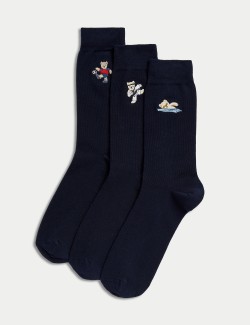 Dárková krabička Spencer Bear™ se 3 ks ponožek s vysokým podílem bavlny