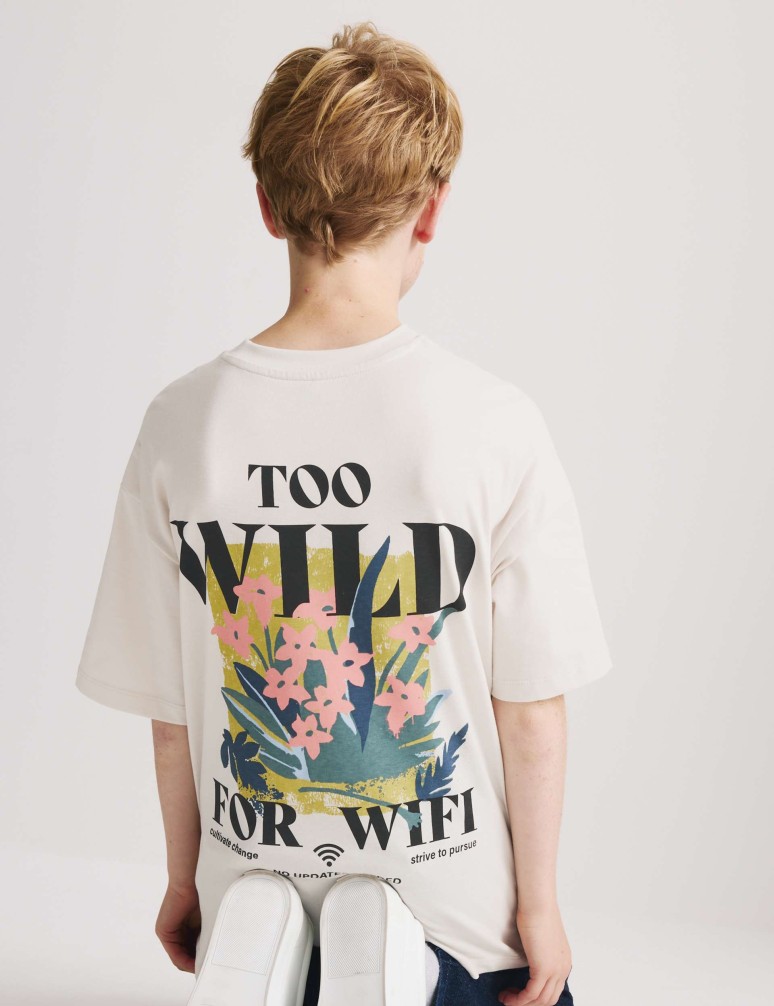 Pure Cotton Back Graphic T-Shirt (2-8 Years)