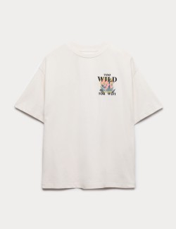 Pure Cotton Back Graphic T-Shirt (2-8 Years)